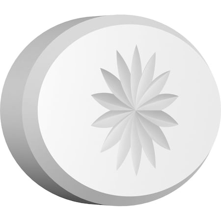 Ekena Millwork Standard Dalton Flower Rosette With Beveled Edge, 7"W x 4 3/4"H x 1"P ROSP070X048X100DAL10